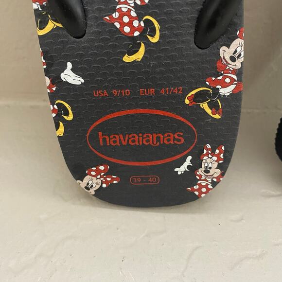 Disney x Havaianas Minnie Mouse Flip Flops Sandals Womens Size 9/10 39-40 - Picture 2 of 5